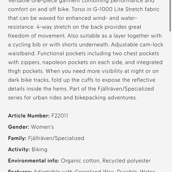 Fjallraven Field Suit, green small (too big)! Excellent condition, worn once. - Picture 10 of 14